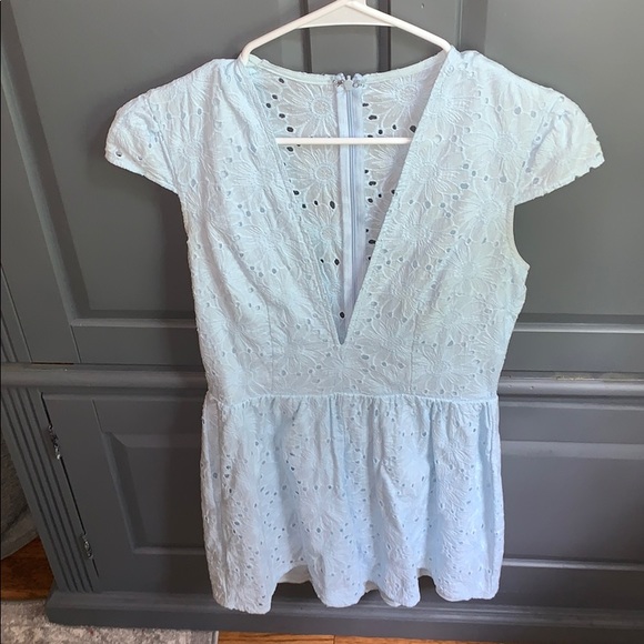 Tobi baby blue romper - Picture 2 of 4